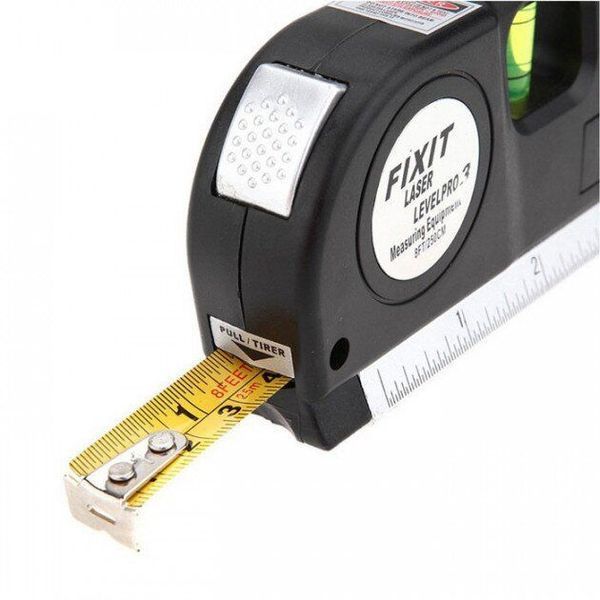 Лазерний рівень із вбудованою рулеткою FIXIT Laser Level Pro 3 4в1 рулетка лінійка 1135 фото