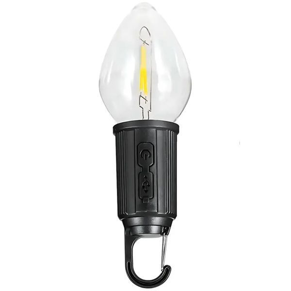 Лампочка з акумулятором + карабін, від USB, BL HK-169B / Підвісна LED лампочка / Ліхтар для кемпінгу sp9562 фото