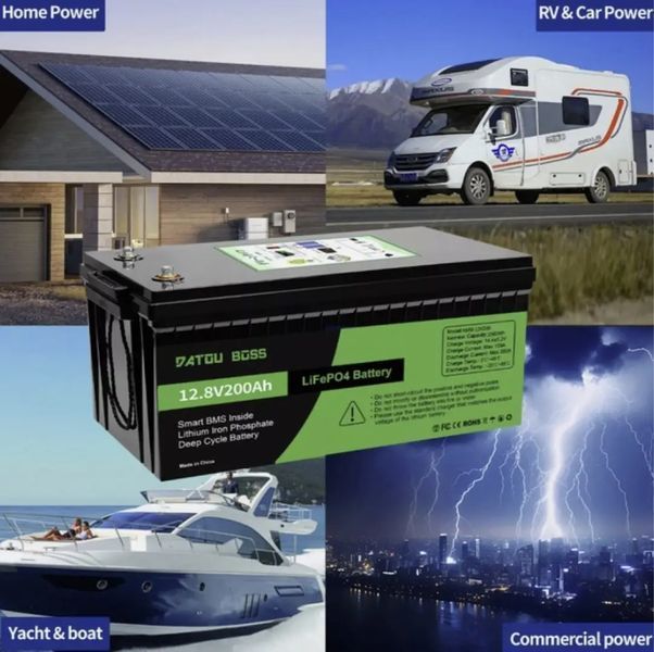 Аккумулятор BATTERY liFePo4 для дома, квартиры, ИБП и солнечных электростанций / Аккумулятор LiFePO4 200Ah 12.8V (литий-железо-фосфатный, BMS) sp9718 фото