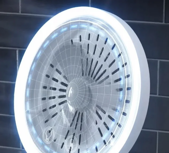 Настільне косметичне дзеркало з LED підсвічуванням та вентилятором Beauty Breeze Mirror 205896 фото