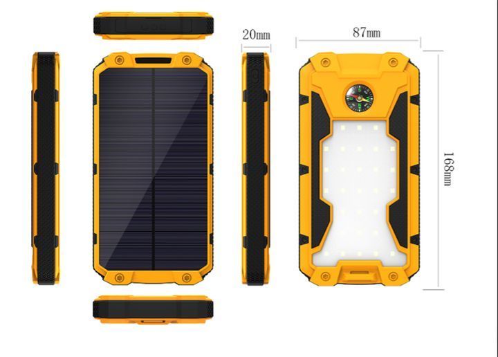 Броньований сонячний Power Bank Solar 20000 mAh 2xUSB Jam5210 фото