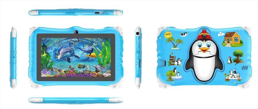 Детский планшет Meijiahui K1 Android-15 Penguin / Планшет 7" 6GB/128GB / Детский планшетный ПК с экраном 7 дюймов Синий Jam1737/1 фото