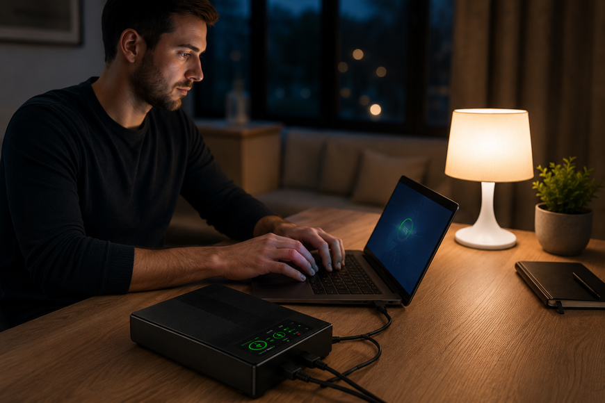UPS-Power Bank 20000mAh для роутерів та відеокамер 5V/9V/12V+USB / Джерело безперебійного живлення / Повербанк для роутера M17744 фото