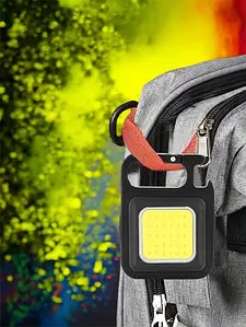 Багатофункціональний акумуляторний LED ліхтарик-брелок COB500 фото