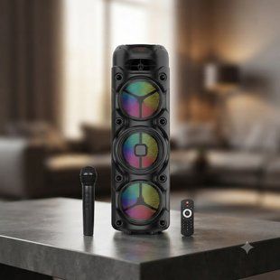 Колонка с микрофонами ZQS8308 / Колонка Bluetooth / Акустическая система на три динамика 24480015 фото