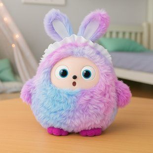 Іграшка зі штучним інтелектом Bobo / Інтерактивна плюшева іграшка BOBO з AI, голосом і LED очима / Розумна іграшка 22х25см Фіолетовий Jam1657/2 фото