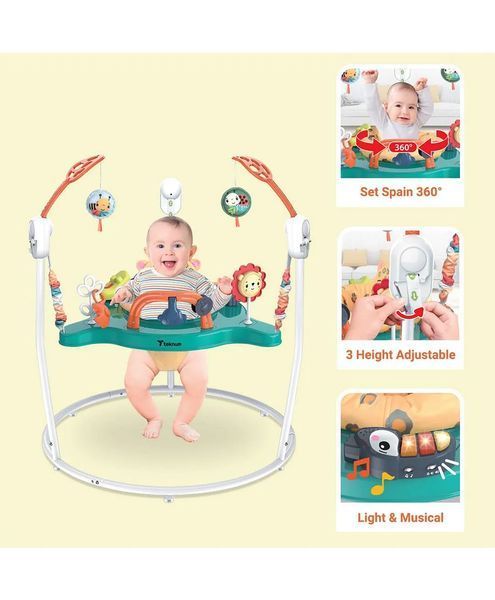 Ігровий центр, що розвиває, дитячий джемпер Fisher-Price Jumperoo Baby Activity Center Зелений 5094773/2 фото