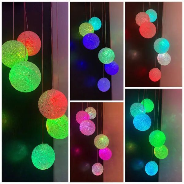 Світлодіодна вулична гірлянда WHISKET, на сонячній батареї, RGB, кришталеві кулі, 6 см 2018713 фото