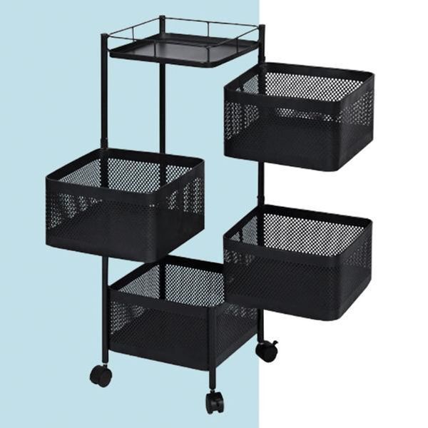 Органайзер кухонний з полицями, що обертаються Vegetable Rack для зберігання овочів і фруктів 22222 фото