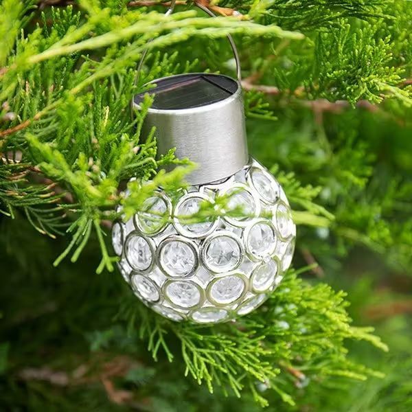 Садовий кристалічний світильник / Вуличний сонячний ліхтар garden light / Світильник із сонячною панеллю sp10496 фото