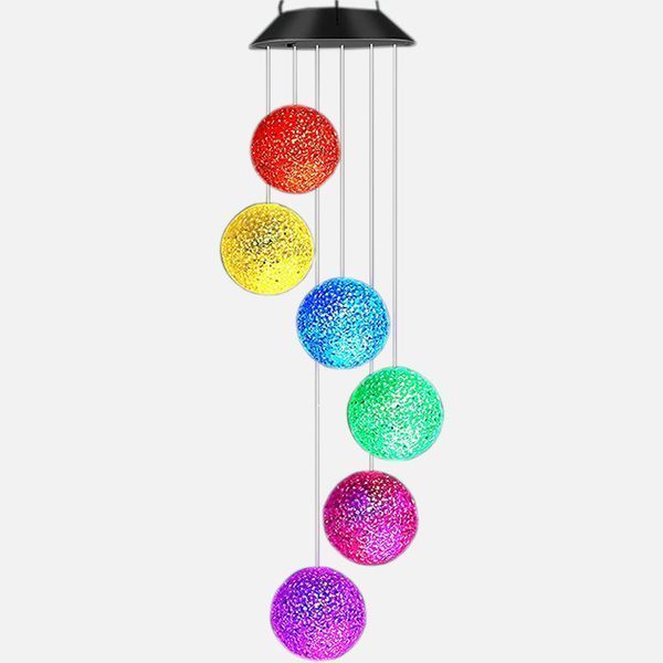 Світлодіодна вулична гірлянда WHISKET, на сонячній батареї, RGB, кришталеві кулі, 6 см 2018713 фото