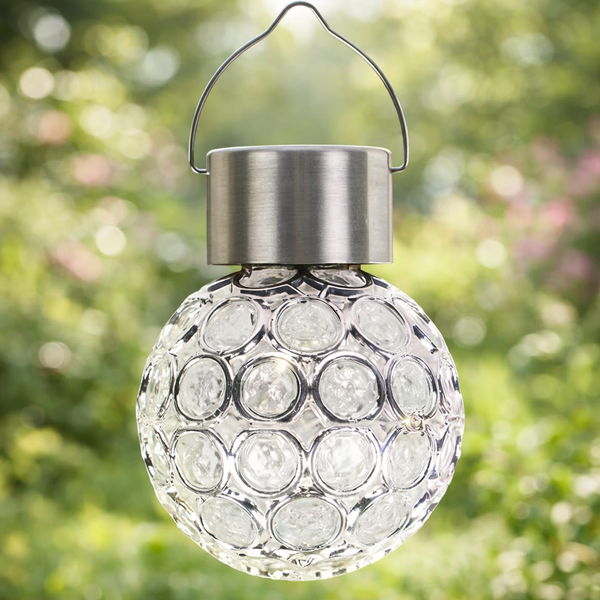 Садовий кристалічний світильник / Вуличний сонячний ліхтар garden light / Світильник із сонячною панеллю sp10496 фото