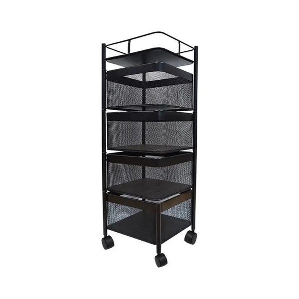 Органайзер кухонний з полицями, що обертаються Vegetable Rack для зберігання овочів і фруктів 22222 фото