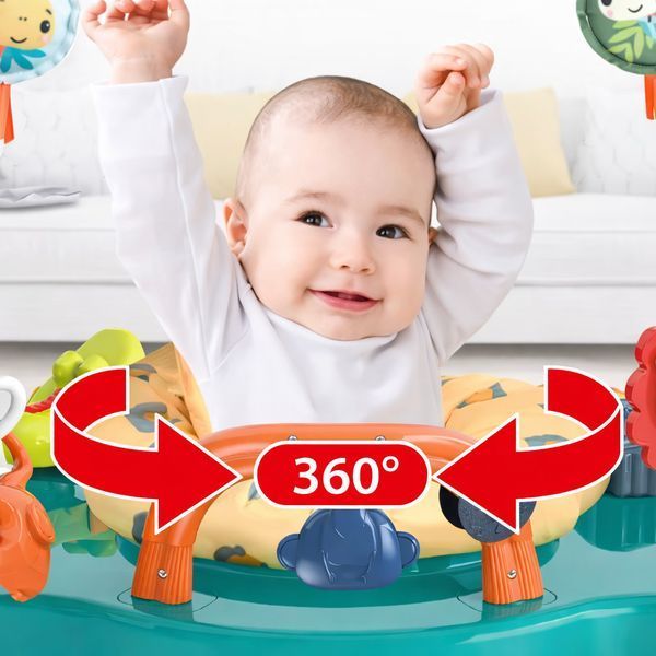 Ігровий центр, що розвиває, дитячий джемпер Fisher-Price Jumperoo Baby Activity Center Зелений 5094773/2 фото