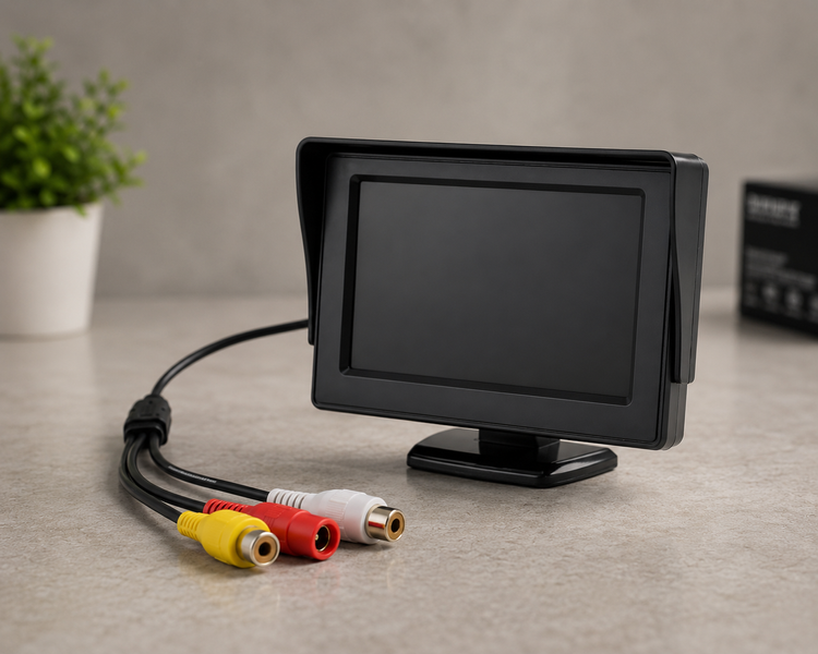 Дисплей LCD 4.3" для двох камер / Монітор для камери заднього виду / Автомобільний монітор для камери 2053788 фото