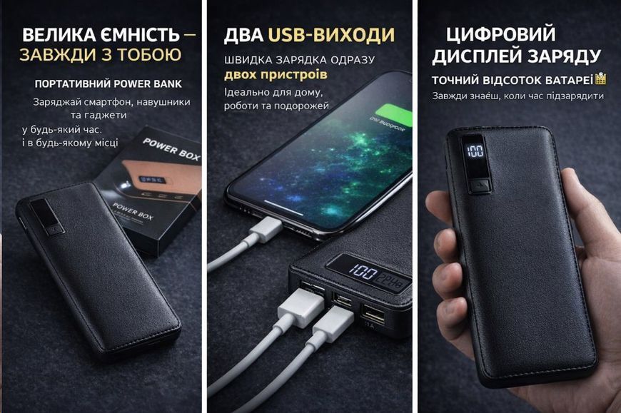 Павер банк Smart Tech 50000 mah. Power Bank Чорний 205435565 фото