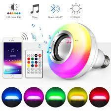 Світлодіодна лампа з Bluetooth колонкою Bulb 12Вт в патрон Е27, RGB світильник з динаміком та пультом PRP OS1245100221 фото