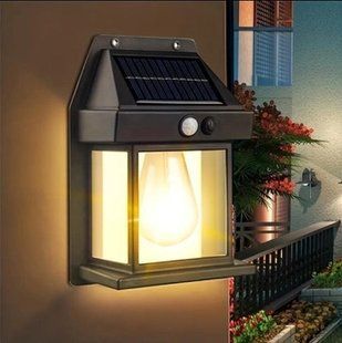 Вуличний світильник Solar Interaction Wall Lamp BK-888 із датчиком руху на сонячній батареї 2053012 фото