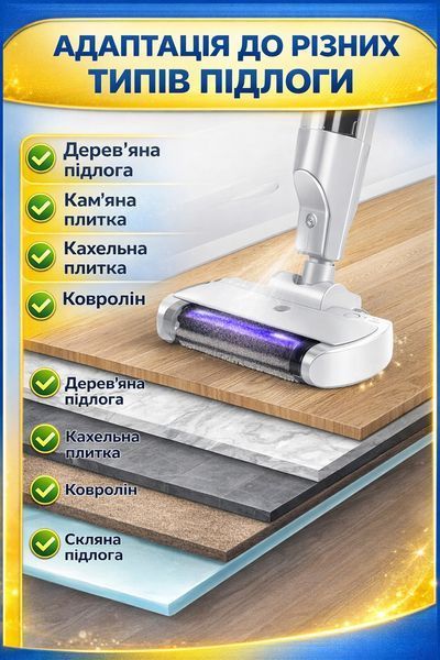 Беспроводной пылесос 2в1 для сухой и влажной уборки дома XL-1612 2055426 фото