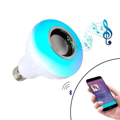 Світлодіодна лампа з Bluetooth колонкою Bulb 12Вт в патрон Е27, RGB світильник з динаміком та пультом PRP OS1245100221 фото