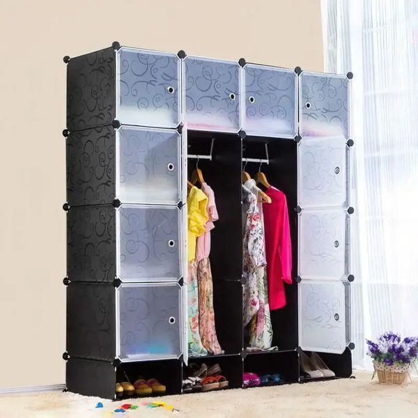 Пластикова складана шафа Storage Cube Cabinet MP-416-102A 16 секцій MP-416-102A фото