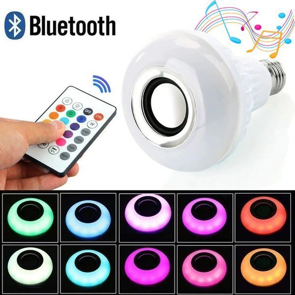 Світлодіодна лампа з Bluetooth колонкою Bulb 12Вт в патрон Е27, RGB світильник з динаміком та пультом PRP OS1245100221 фото