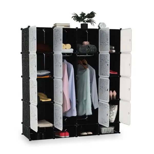 Пластикова складана шафа Storage Cube Cabinet MP-416-102A 16 секцій MP-416-102A фото
