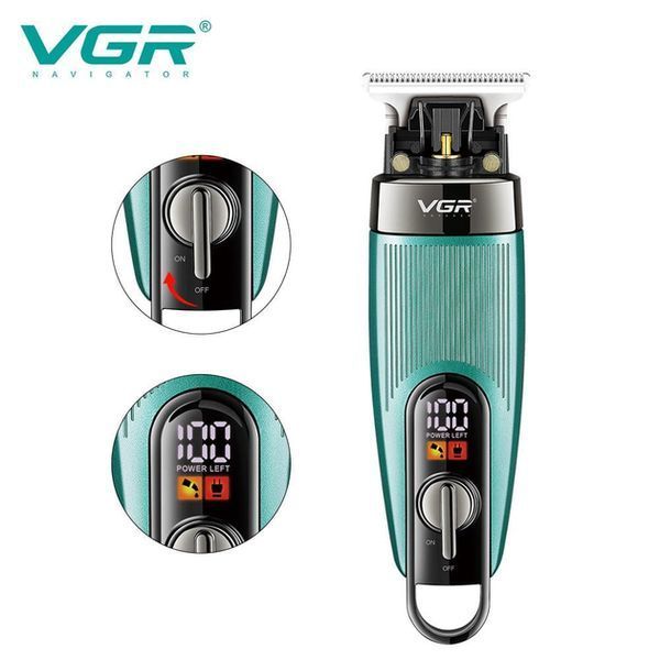 Беспроводная машинка для стрижки волос + 4 насадки, USB, VGR-975 / Аккумуляторный триммер для волос и бороды 239V-975 фото