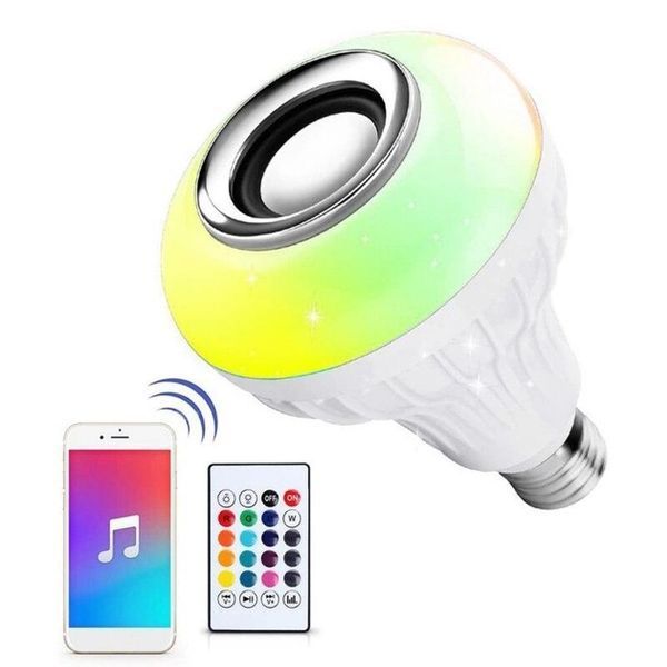 Світлодіодна лампа з Bluetooth колонкою Bulb 12Вт в патрон Е27, RGB світильник з динаміком та пультом PRP OS1245100221 фото