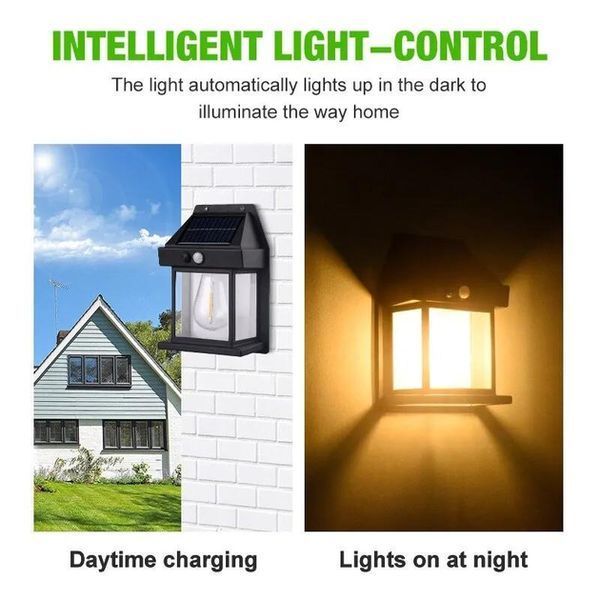 Вуличний світильник Solar Interaction Wall Lamp BK-888 із датчиком руху на сонячній батареї 2053012 фото