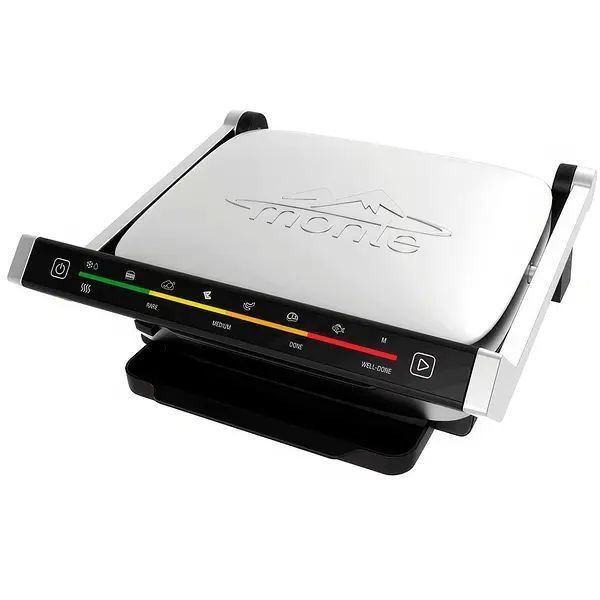 Притискний гриль з антипригарним покриттям MONTE MT-3307 2000W Електричний контактний гриль 4 рівня прожарювання 201НФ8970 фото