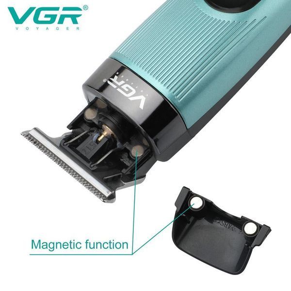 Беспроводная машинка для стрижки волос + 4 насадки, USB, VGR-975 / Аккумуляторный триммер для волос и бороды 239V-975 фото