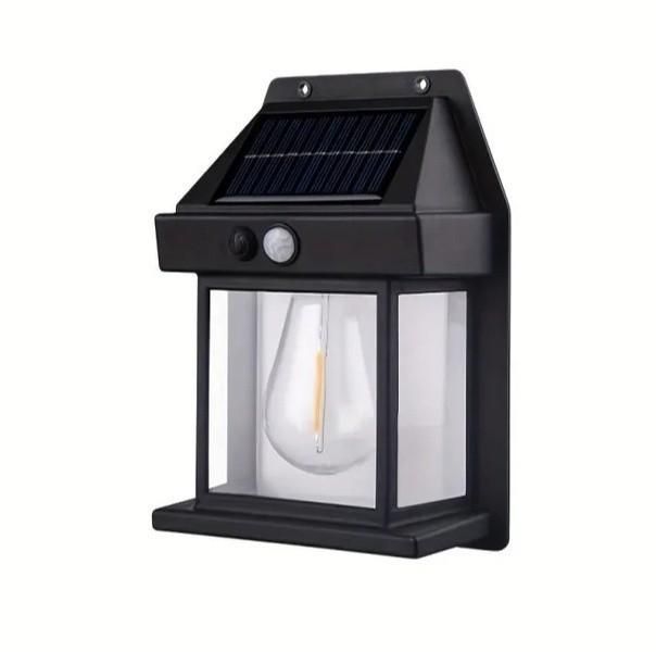 Вуличний світильник Solar Interaction Wall Lamp BK-888 із датчиком руху на сонячній батареї 2053012 фото