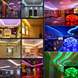Комплект Світлодіодна стрічка багатобарвна 3528 RGB комплект 5м з пультом sa90930 фото 5