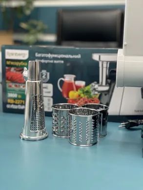 Електром'ясорубка Rainberg RB 2271 3000Вт Електрична м'ясорубка з насадками для ковбаси 228RB2271 фото