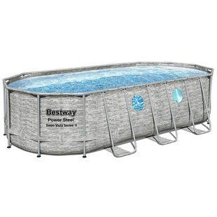 Сімейний овальний каркасний басейн Bestway 56716 549х274х122 см з фільтром та сходами на 13420 л BW-56716 фото