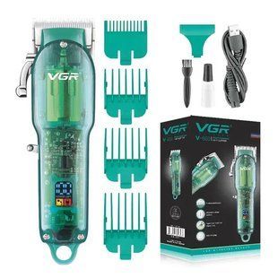 Професійна стрижкова машинка VGR Professional Clipper Transparent V-660 201660 фото