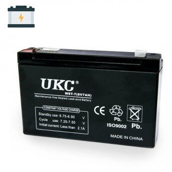 Акумуляторна батарея agm UKC WST-10 6V 10Ah акумулятор для УПСа, акумулятор до дитячого електромобіля sp56987422 фото