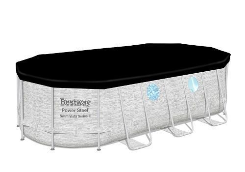 Сімейний овальний каркасний басейн Bestway 56716 549х274х122 см з фільтром та сходами на 13420 л BW-56716 фото