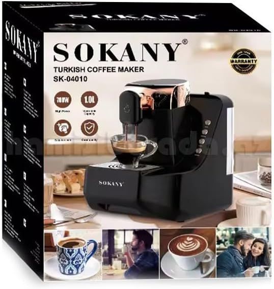 Турецька кавоварка Sokany SK-04010 700 Вт з антипригарним покриттям та захистом від перегріву 240SK-04010 фото