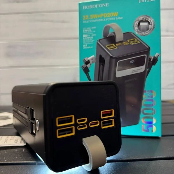 Павербанк Borofone DBT35B 50000 мАг / Power Bank 22.5W PD20W PD20W фото