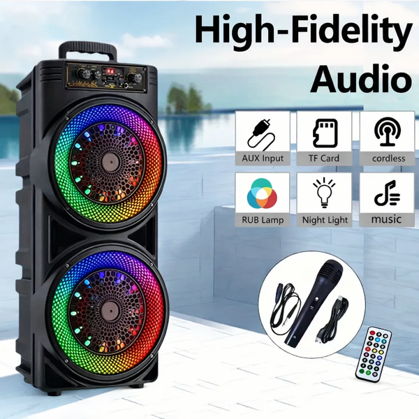 Колонка Bluetooth Wireless Speaker TTD-2807 / Портативна караоке-колонка з RGB-підсвічуванням VEN-2807 фото