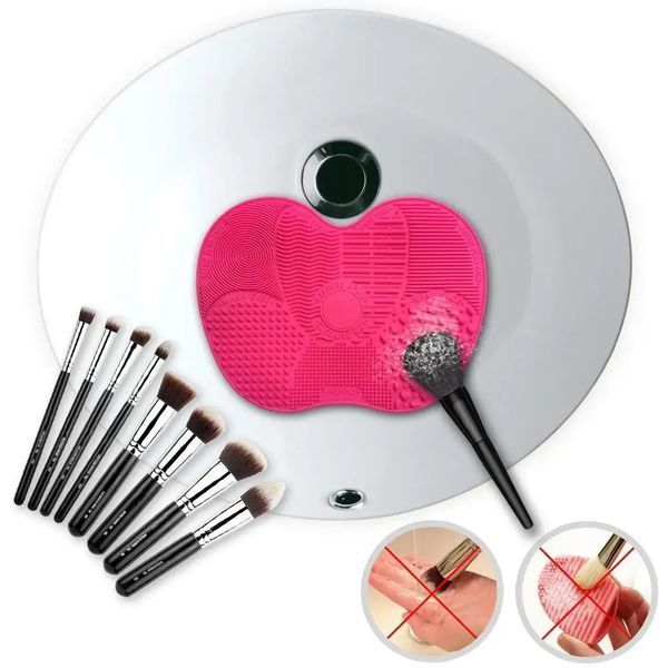 Килимок для миття косметичних пензликів Brush Spa | Силіконовий килимок для очищення пензлів VnrB1358 фото