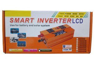 Перетворювач напруги з 12V/24V 220V 4000W LCD SMART (EY4000W) M15415 фото