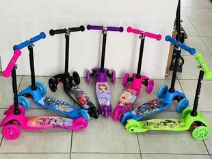 Самокат Scooter MINI з підсвічуванням коліс для дівчинки та хлопчика до 45 кг 252AT-01Y фото