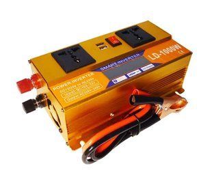 Перетворювач Інвертор 1000W 12V/24V + LCD, золотий 201НФ08361 фото