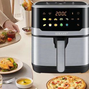 Аерофритюрниця Sokany SK 10085 2200W Аерогриль безмасляна мультипіч для приготування без олії 12л з сенсорним керуванням SK-10085 фото