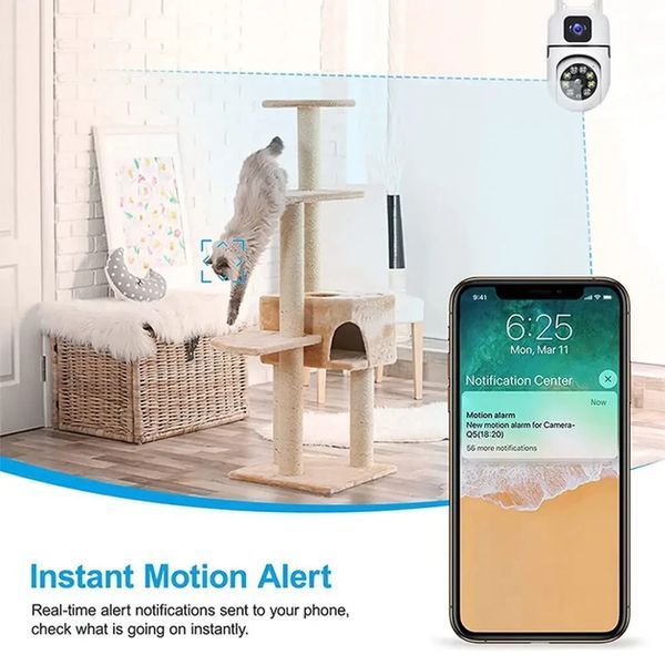 Вулична поворотна камера Dual Lens E10/V11 Wi-Fi з двома об'єктивами pan4722 фото