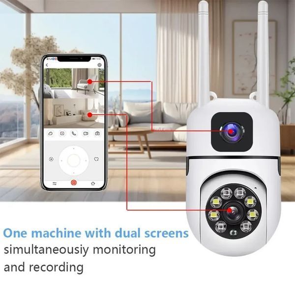 Вулична поворотна камера Dual Lens E10/V11 Wi-Fi з двома об'єктивами pan4722 фото