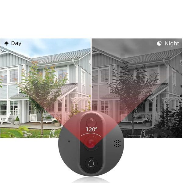 Відеодомофон Tuya Smart Video Doorbell ED-300PA / Дверний бездротовий дзвінок Wi-Fi з ІЧ-підсвічуванням та датчиком руху sp9736 фото